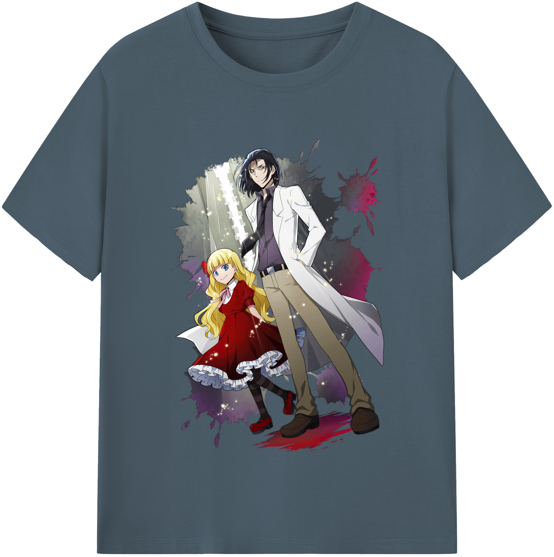 （画像用） 文豪ストレイドッグス Bungo Stray Dogs 綿100％半袖Tシャツ（フロントプリント）